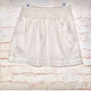 GAP Tan & Gold Threaded Skirt